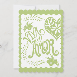 Papel Picado Mexican Fiesta Wedding Banner Theme Einladung