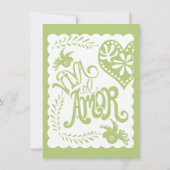 Papel Picado Mexican Fiesta Wedding Details Card Einladung (Rückseite)