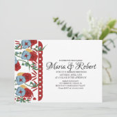 Papel Picado Mexican Wedding Greenery Vine Floral Einladung (Stehend Vorderseite)