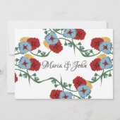 Papel Picado Mexican Wedding Greenery Vine Floral Einladung (Rückseite)