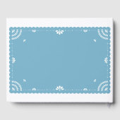 Papel Picado Mexican Wedding Guestbook, Blue Gästebuch (Rückseite)