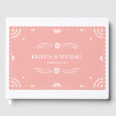Papel Picado Mexican Wedding Guestbook Gästebuch (Vorderseite)