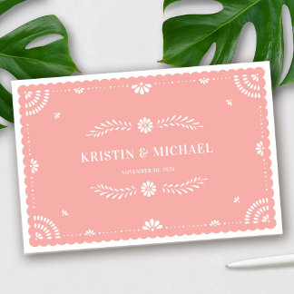 Papel Picado Mexican Wedding Guestbook Gästebuch