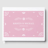 Papel Picado Mexican Wedding Guestbook, Lavender Gästebuch (Vorderseite)