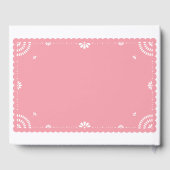 Papel Picado Mexican Wedding Guestbook, Pink Gästebuch (Rückseite)