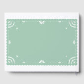 Papel Picado Mexican Wedding Guestbook, Sage Green Gästebuch (Rückseite)