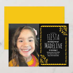 Papel Picado Mexikanische Geburtstagsfeier Florale Einladung