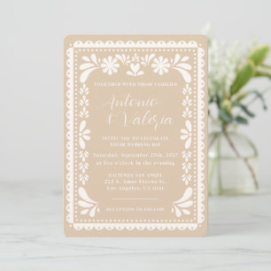 Papel Picado Mexikanische Hochzeitseinladung Hacie Einladung
