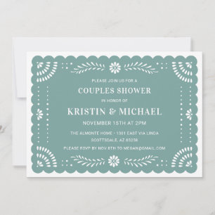 Papel Picado Mexikanische Paare Einladung