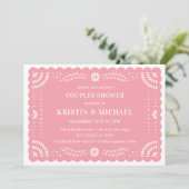 Papel Picado Mexikanische Paare Einladung (Stehend Vorderseite)