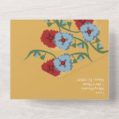 Papel Picado Mexikanischer Blumenstrauch Botanisch All In One Einladung (Rückseite)