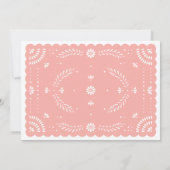 Papel Picado Mexikanisches Probe Abendessen Einlad Einladung (Rückseite)