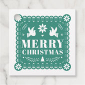 Papel Picado Mexikanisches Weihnachtsgeschenk Geschenkanhänger (Vorderseite)