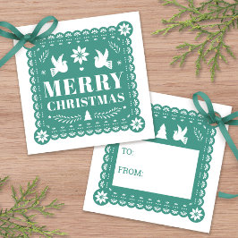 Papel Picado Mexikanisches Weihnachtsgeschenk Geschenkanhänger