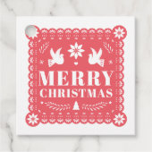 Papel Picado Mexikanisches Weihnachtsgeschenk Geschenkanhänger (Vorderseite)