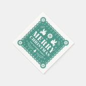 Papel Picado Mexikanisches Weihnachtsnachtsnacht N Serviette (Ecke)