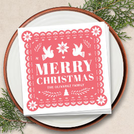 Papel Picado Mexikanisches Weihnachtsnachtsnacht N Serviette