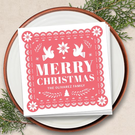 Papel Picado Mexikanisches Weihnachtsnachtsnacht N Serviette