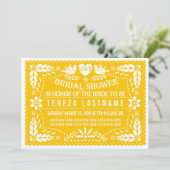 Papel picado Modernes Brautparty Einladung (Stehend Vorderseite)