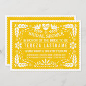 Papel picado Modernes Brautparty Einladung (Vorne/Hinten)