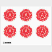 Papel Picado Monogram Stickers - Rot (Blatt)