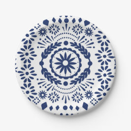 Papel Picado Navy Blue Pappteller