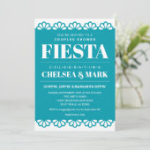 Papel Picado Paare Einladung zur Dusche (Stehend Vorderseite)