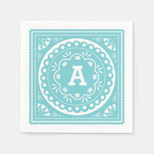 Papel Picado Paper Napkins - Blau Serviette