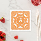 Papel Picado Paper Napkins - Orange Serviette (Beispiel)