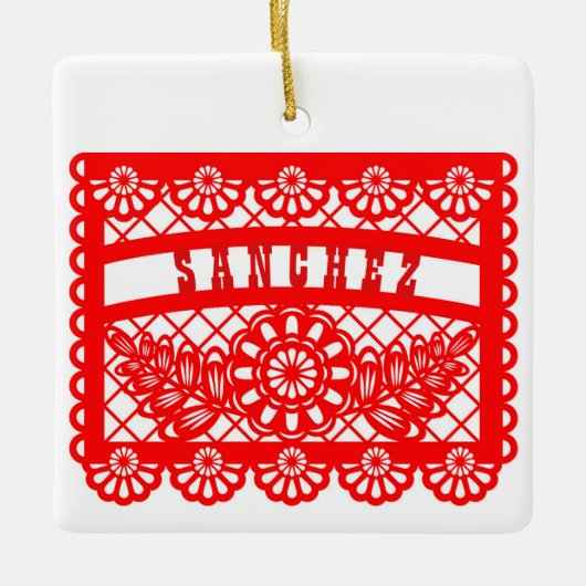 Papel Picado Personalisiert Keramikornament (Vorderseite)