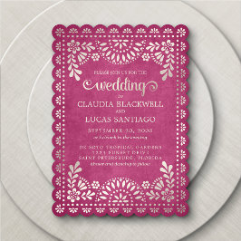 Papel Picado Pink Wedding Einladung