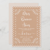 Papel Picado Quinceanera Einladung (Vorne/Hinten)