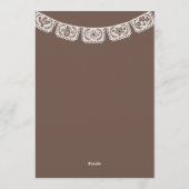 Papel Picado Rustic Brown & White Wedding  Einladung (Rückseite)