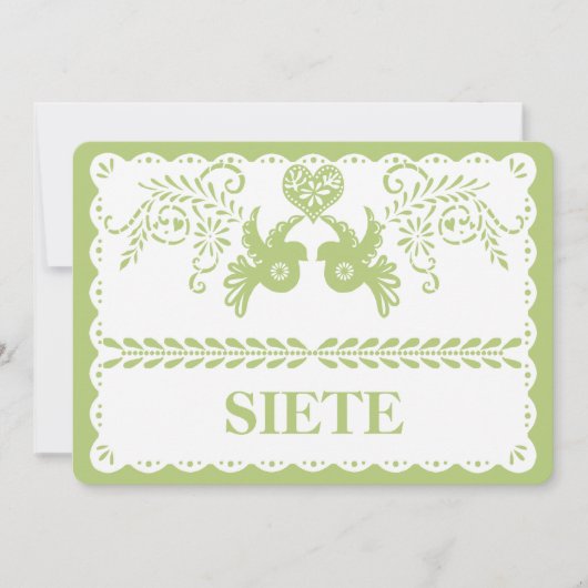 Papel Picado Siete Tischnummer Locarno (Vorderseite)