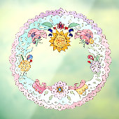 Papel Picado, spanische Volkskunst Fensteraufkleber (Blatt 3)