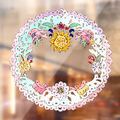 Papel Picado, spanische Volkskunst Fensteraufkleber (Blatt 2)