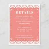 Papel Picado Style Details Einschlusskarte Begleitkarte (Vorderseite)