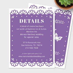 Papel Picado Style Details Einschlusskarte Begleitkarte