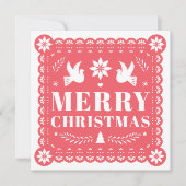 Papel Picado Style Foto Weihnachtskarte Feiertagskarte (Vorderseite)