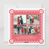 Papel Picado Style Foto Weihnachtskarte Feiertagskarte (Rückseite)