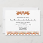 Papel Picado Style Love Birds Einladung (Vorderseite)