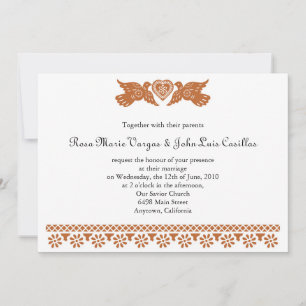 Papel Picado Style Love Birds Einladung