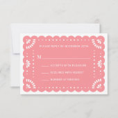 Papel Picado Style Mexican RSVP Card (Vorderseite)