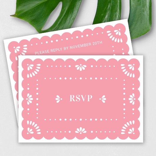 Papel Picado Style Mexican RSVP Card
