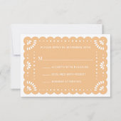 Papel Picado Style Mexican RSVP Card Karte (Vorderseite)