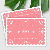 Papel Picado Style Mexican RSVP Card Karte
