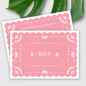 Papel Picado Style Mexican RSVP Card Karte
