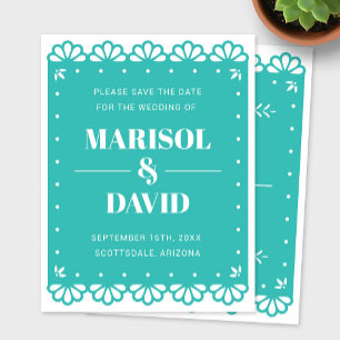 Papel Picado Style Save the Date Card