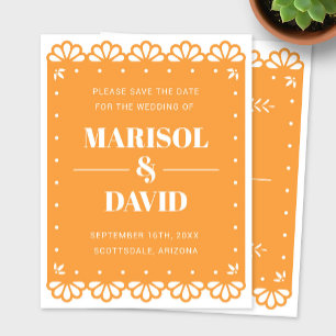 Papel Picado Style Save the Date Card