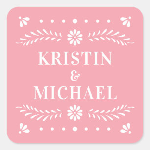 Papel Picado Style Wedding Sticker